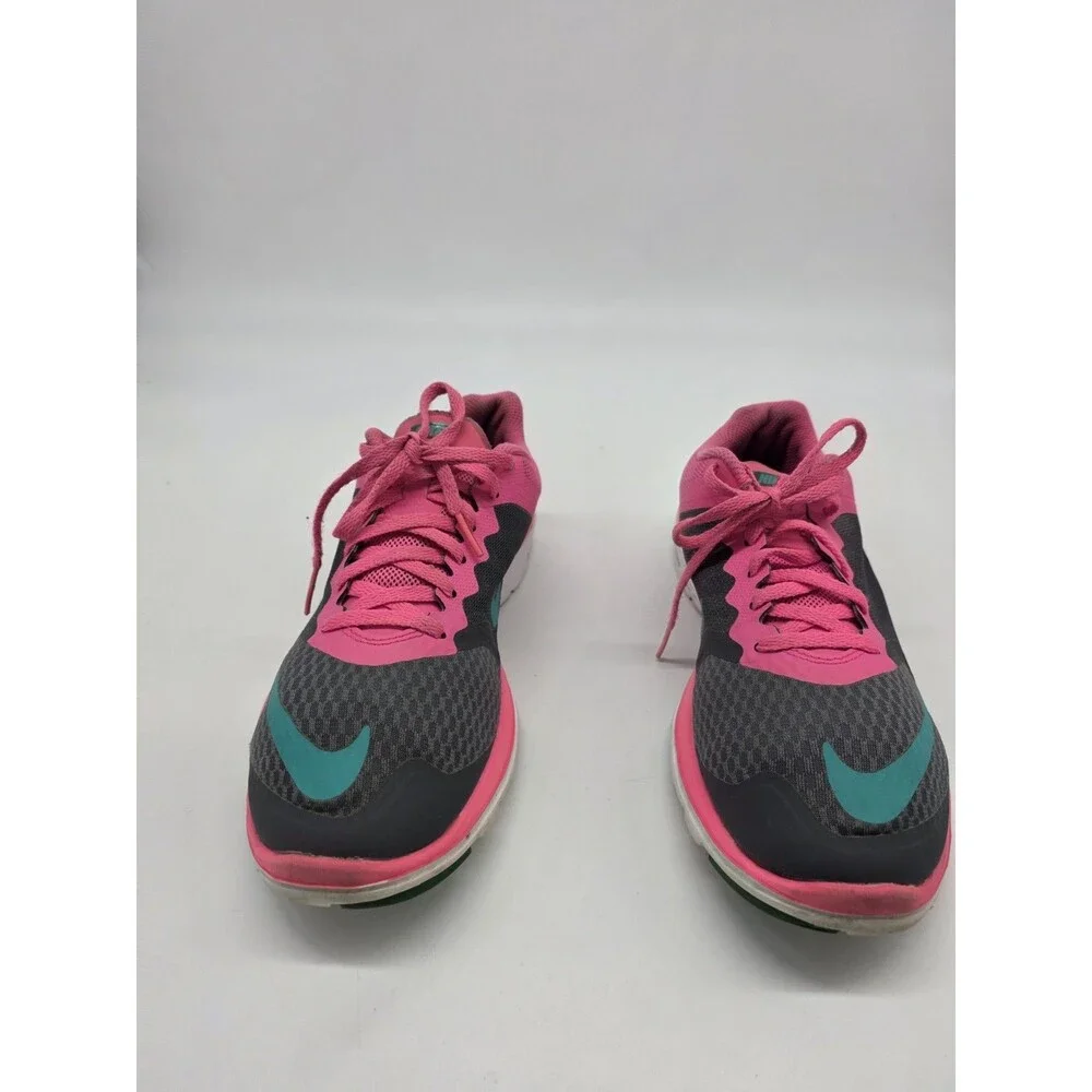 Nike FS Lite Run 3 Womens Size 8 Running Shoes Pink Blast Dark Grey 807145-011